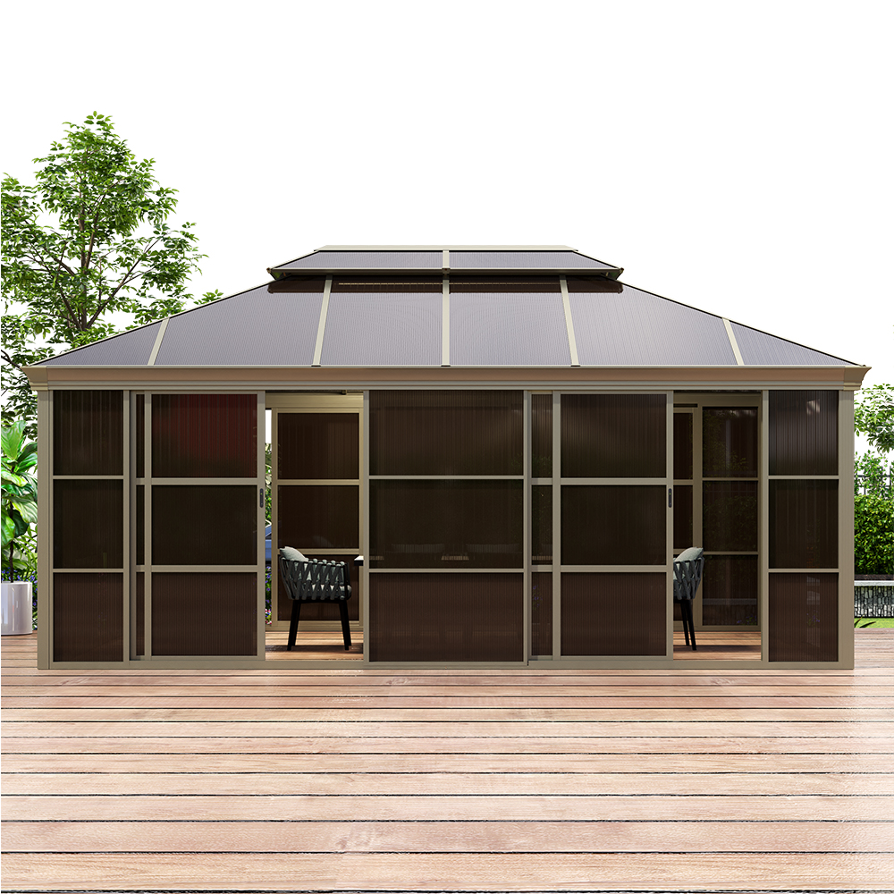 Maison extérieure de gazebo d'arrière-cour de 4*6m avec les portes coulissantes
