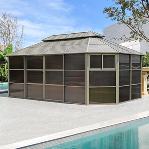 Maison en aluminium 435x660CM avec portes coulissantes