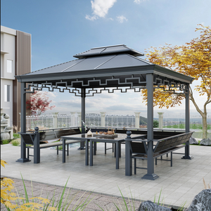 Gazebo de jardin moderne de 3 * 4 m avec siège et table 
